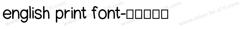 english print font字体转换
